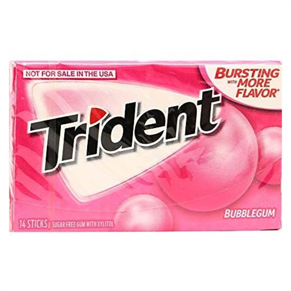 Trident Bubble Gum 14 Sticks Imported